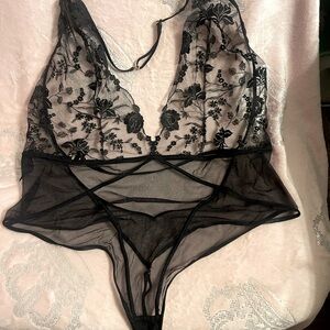 Black lace bodysuit